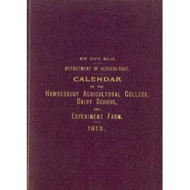 Calendar - Hawkesbury Agricultural College (HAC), Dairy School and Experiment Farm - 1913