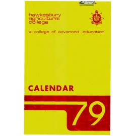 Calendar - Hawkesbury Agricultural College of Advanced Education (HACAE) - 1979