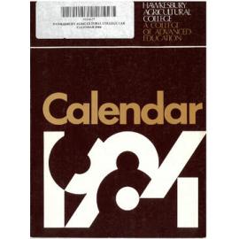 Calendar - Hawkesbury Agricultural College of Advanced Education (HACAE) - 1984