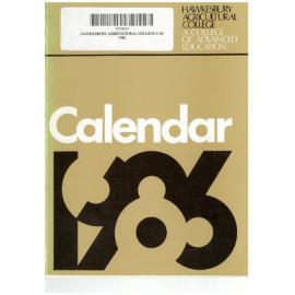 Calendar - Hawkesbury Agricultural College of Advanced Education (HACAE) - 1986