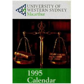Calendar - University of Western Sydney, Macarthur (UWSM) - 1995