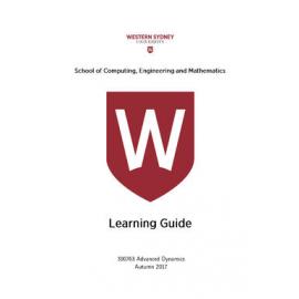 Learning Guide - Advanced Dynamics (300763) - Autumn 2017