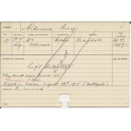 ALDERSON, Percy (Agriculture)