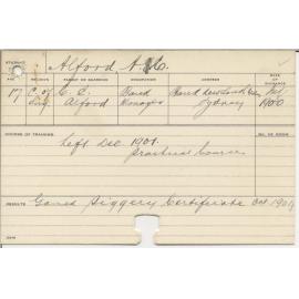 ALFORD, Alan C (Certificate - Piggery)