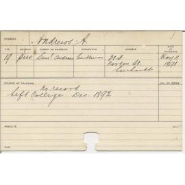 ANDREWS, A (Agriculture 1891)