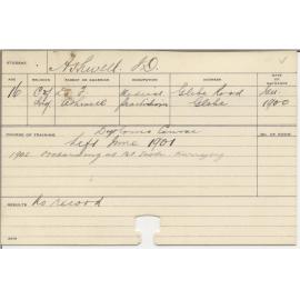 ASHWELL, J D (Hawkesbury Diploma of Agriculture (HDA))