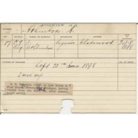 ATHERTON, A A (Agriculture)