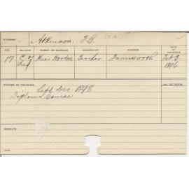 ATKINSON, T B (Hawkesbury Diploma of Agriculture (HDA))