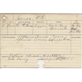 BARRON, W D (Hawkesbury Diploma of Agriculture (HDA) & Certificate - Full Dairy)