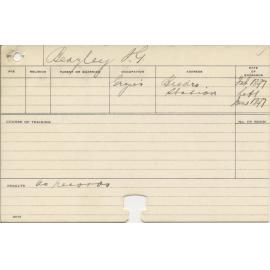 BEAZLEY, J C (Agriculture)