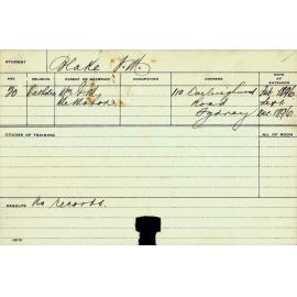 BLAKE, JM (Agriculture)