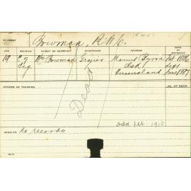 BOWMAN, RWC (Agriculture)