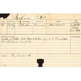 BUCHAN, Chas A (Agriculture)