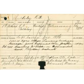 BUCKELEY, RH (Hawkesbury Diploma of Agriculture (HDA) (Dux))