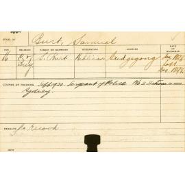 BURT, Samuel (Agriculture)