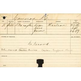 CAMERON, John C (Agriculture)