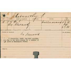 CLATWORTHY, J (Agriculture)