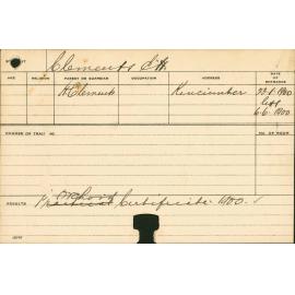 CLEMENTS, EH (Certificate - Orchard)