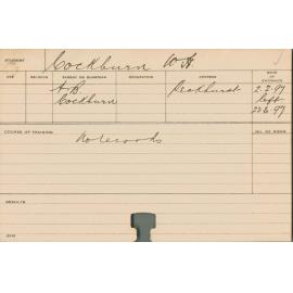 COCKBURN, WH (Agriculture)