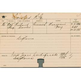 COWLES, Richard E (Diploma)