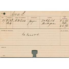 COX, E (Agriculture)