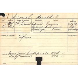 CROUCH, Harold H (Diploma)
