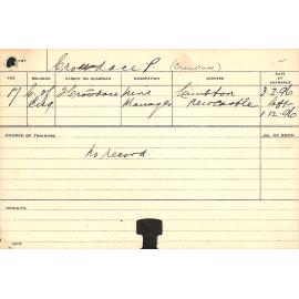 CROUDACE, P (Agriculture)