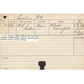 CULLEN, Archie (Agriculture)