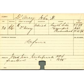 D'ARCY, John H (Hawkesbury Diploma of Agriculture (HDA))