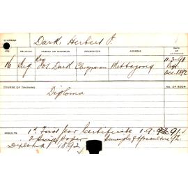 DARK, Herbert (Hawkesbury Diploma of Agriculture (HDA))