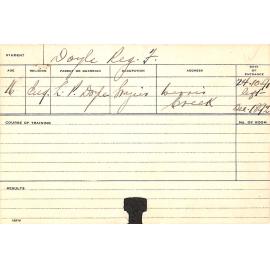 DOYLE, Reg F (Agriculture 1891)