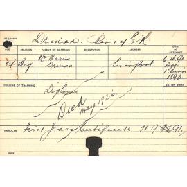 DRINAN, Berry GR (Certificate - First Year)