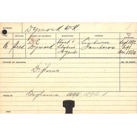 DYMOCK, WK (Diploma)