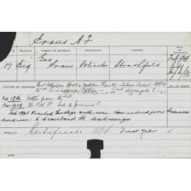 EVANS, AF (Hawkesbury Diploma of Agriculture (HDA) - First Year Certificate)