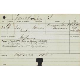 FAULKNER, James (Hawkesbury Diploma of Agriculture (HDA))