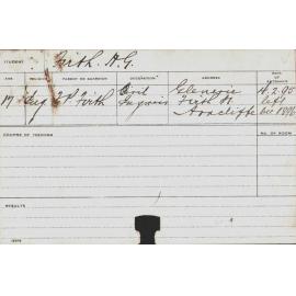 FIRTH, Harry G (Agriculture)