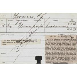 FLORANCE, Paul L (Agriculture)