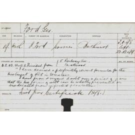 FORD, Geo (Hawkesbury Diploma of Agriculture (HDA))