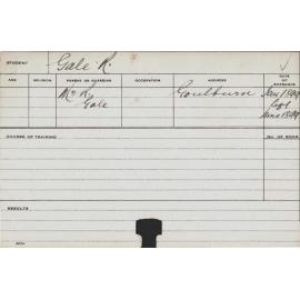 GALE, R (Agriculture)