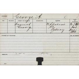 GEORGE, A (Agriculture)