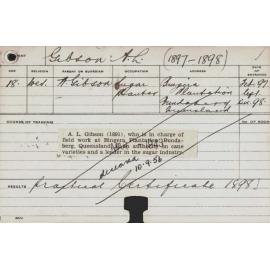 GIBSON, Alf L (Certificate - Practical)