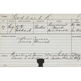 GODDARD, R (Diploma Course & Special Dairy Course)