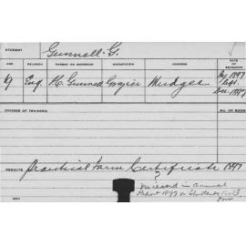 GUNNELL, G (Practical Farm Certificate)