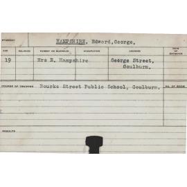 HAMPSHIRE, Edward George (Dairying?)