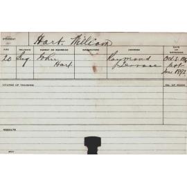 HART, William (Agriculture 1891)