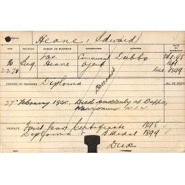 HEANE, Edward (Diploma Course)