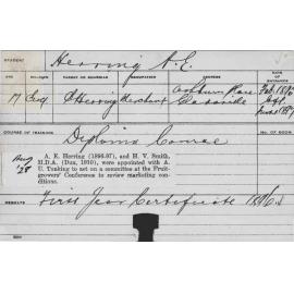 HERRING, AE (Diploma course)