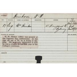 HINTON, HW (Agriculture 1891)