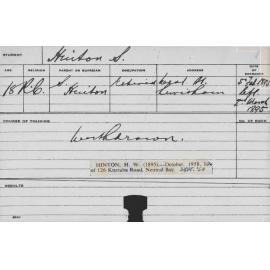 HINTON, S (Agriculture)