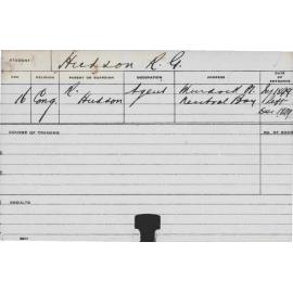 HUDSON, RG (Agriculture)